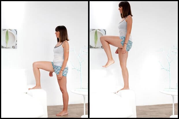 Kvinde der laver trappe oevelse