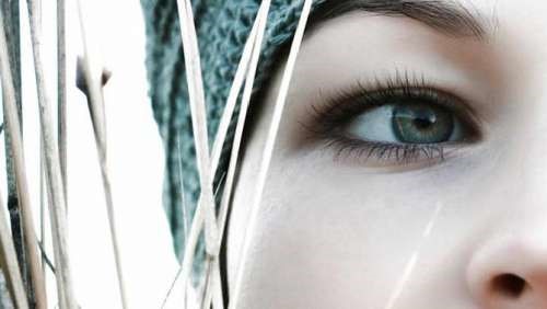 Closeup af kvindes oeje