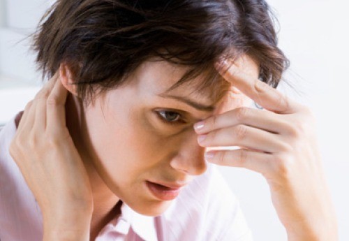 Kvinde med angst og stress