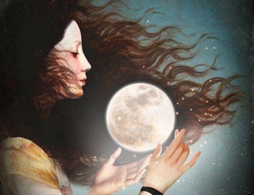 Kvinde og en maane