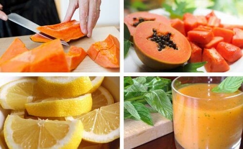 Citron- og papayasmoothie til afgiftning af din mave