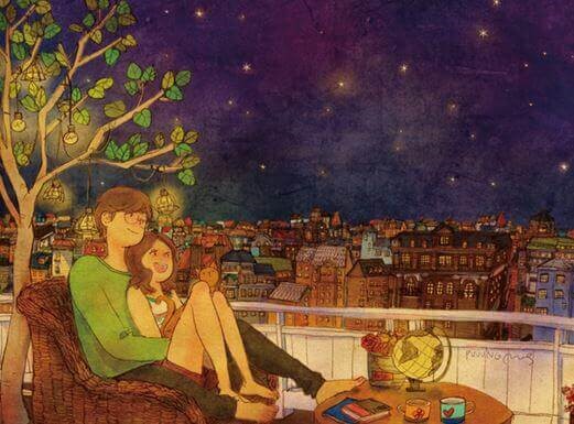 Par der sidder og nyder stjernene