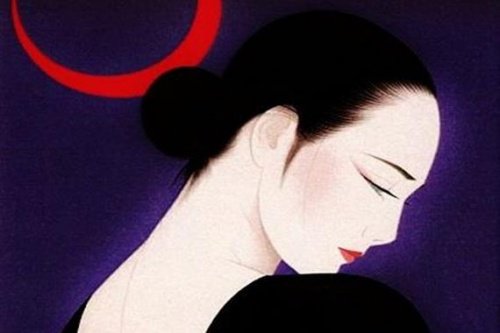 Maleri med en kvinde