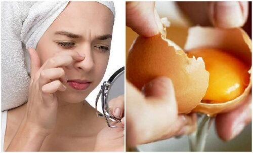 Maske af æg til at rense og opstramme huden