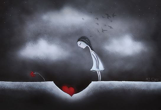 Kvinde med tilintergjort hjerte