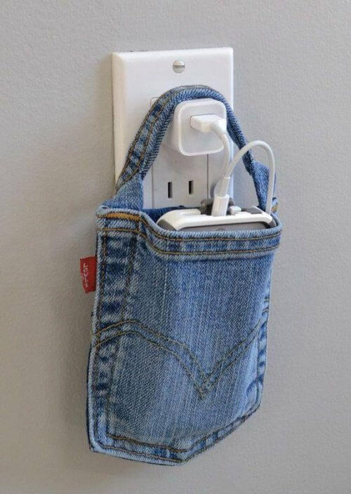 Telefon holder af gamle jeans