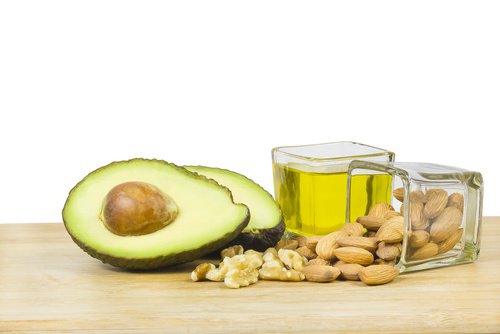 Avokado, mandler og olivenolie