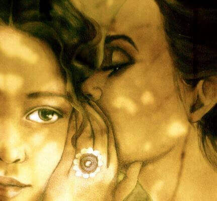 To piger der hvisker