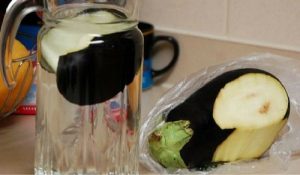 Tab dig og kontroller kolesterol med vand og aubergine