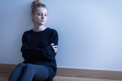 Kvinde der har depression