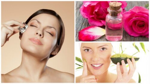 Kvinde der holder en isterning paa sin kind