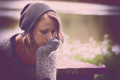 Ung kvinde med depression