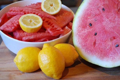 Vandmelon og citroner