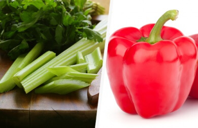 Tomat og peberfrugt smager fantastisk sammen i denne slankende suppe.