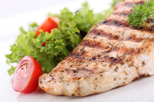 Hvid fisk og lidt salat