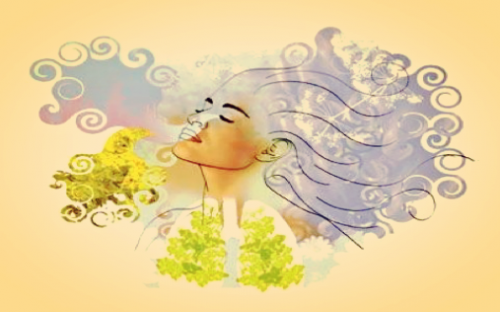 Tegning af en kvinde