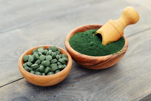 Spirulina piller og pulver