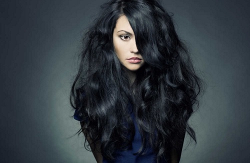 Kvinde med langt haar