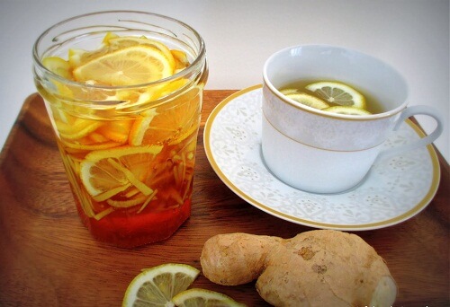 CItron og ingefaer juice