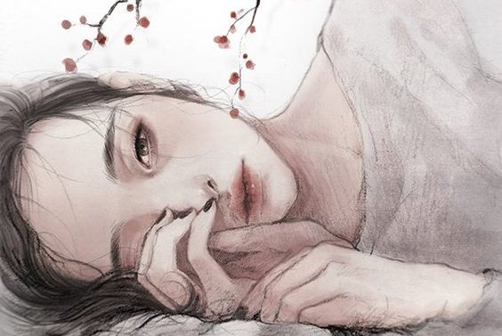 En pige der ligger ned