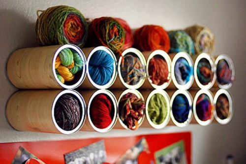 Strikke garn - holde dit hjem organiseret