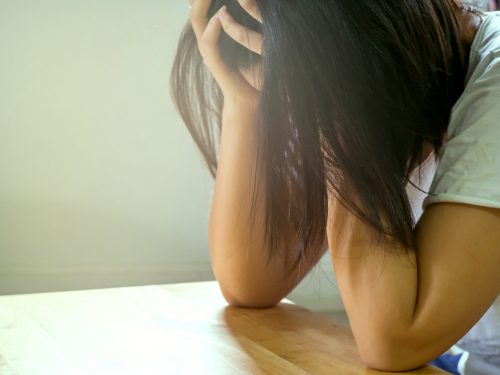 Kvinde der er fortvivlet