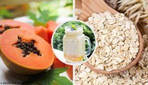 Papaya-, æble- og havregrynssmoothie til at balancere dit fordøjelsessystem