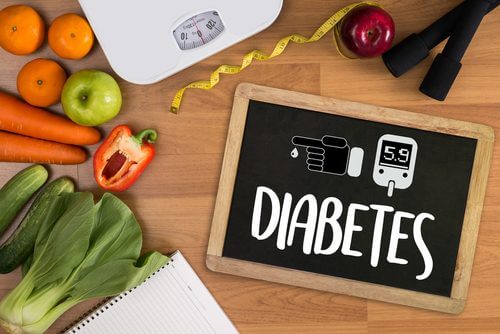 Diabetes paa en tavle