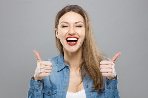 Kvinde der er optimistisk