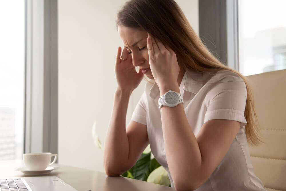 Kvinde med stress