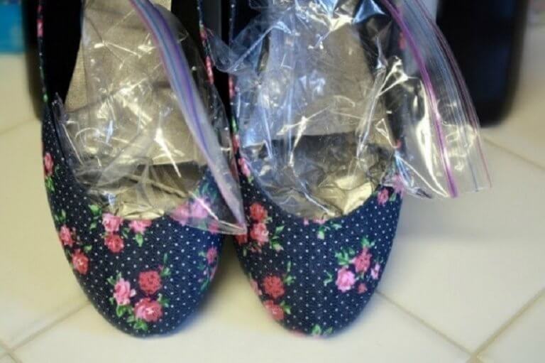 Sko med blomster - give dig vabler