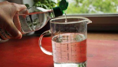 Eddike haeldes op - eddike i haven