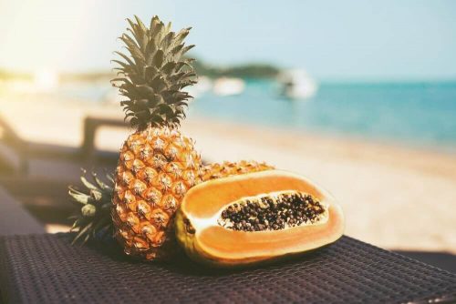 Frugter ved stranden - reducere dit mavefedt