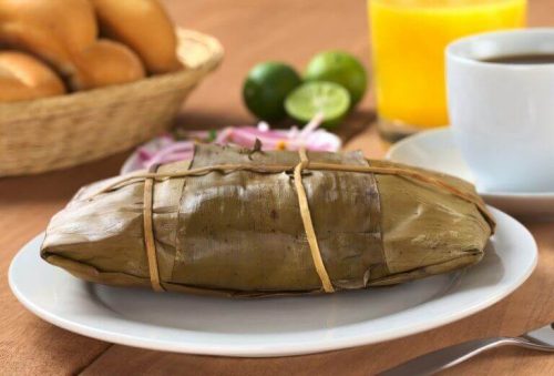 Tamales paa en tallerken