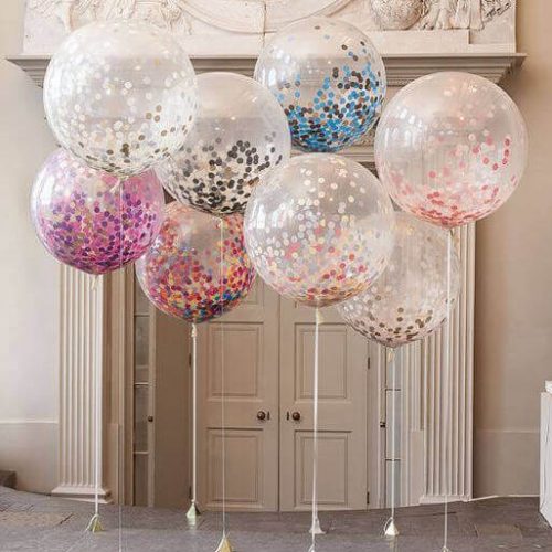 Store gennemsigtige balloner