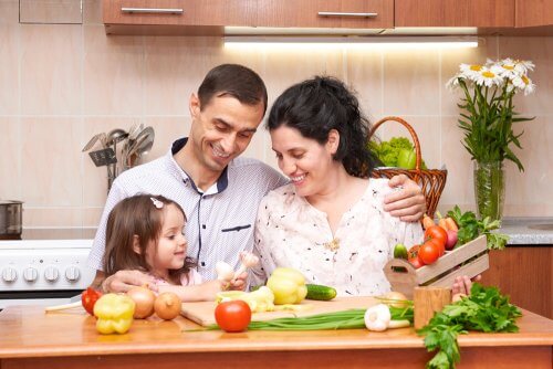 Glad familie