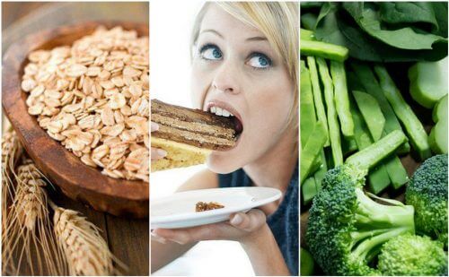 Kvinde spiser sund mad