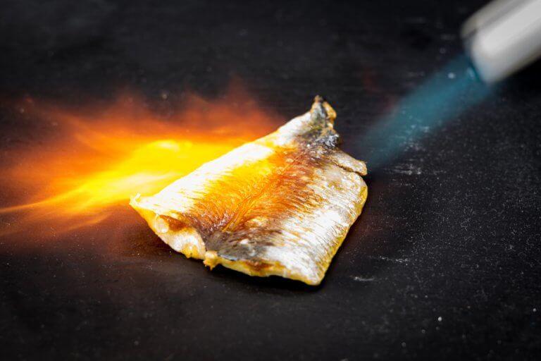 Du kan bruge en gasbrænder til at lave fiskegratin
