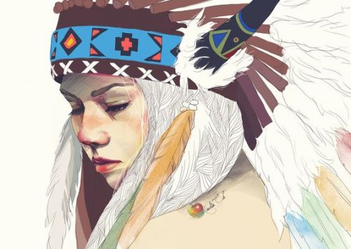 kvinde med fjer og ny konto