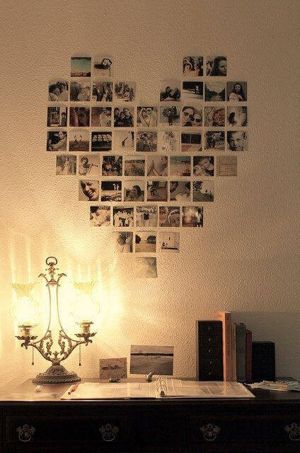 Hæng dine fotos op i en bestemt form