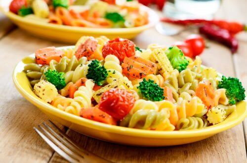 Pasta med grøntsager