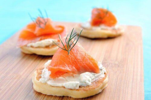 blinis med røget laks