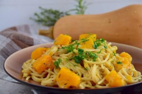 Gå ikke glip af denne lækre ret med spaghetti og græskar