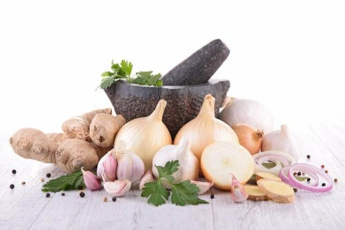 hvidløg og løg