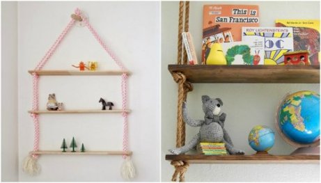 indretning med hylder