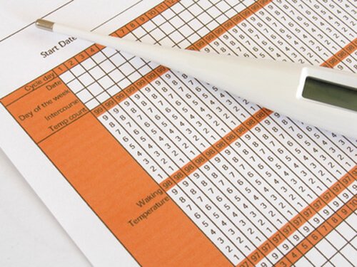 Termometer og skema kan bruges til at tjekke en normal kropstemperatur