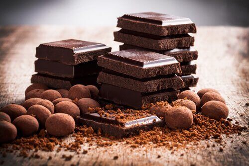Chokolade på bord