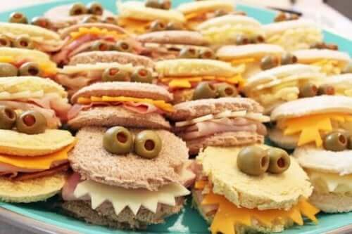 Sjove sandwich