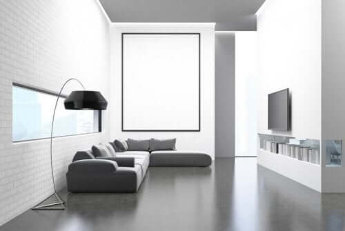 Stue viser minimalisme i hjemmet