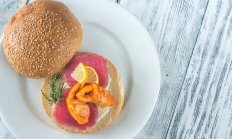 Tunbøffer i burger